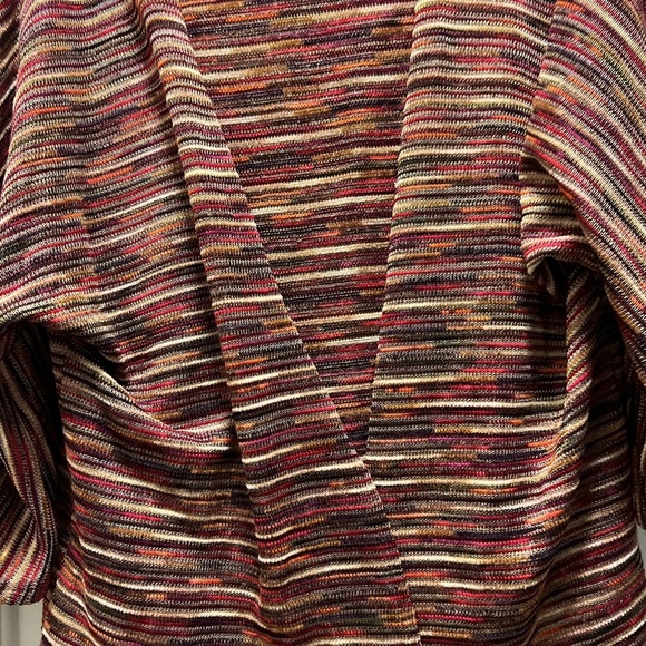 Choices 3/4 length sleeve kimono cardigan sweater XL Festive Fall Metallic - Picture 3 of 11